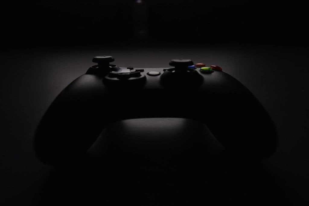 Game controller on a dark background